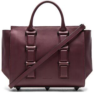 Kendall & Kylie "Katherine" maroon leather satchel NWT